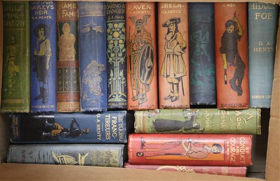 Henty, George Alfred - A collection of fifteen pictorial cloth bound novels: